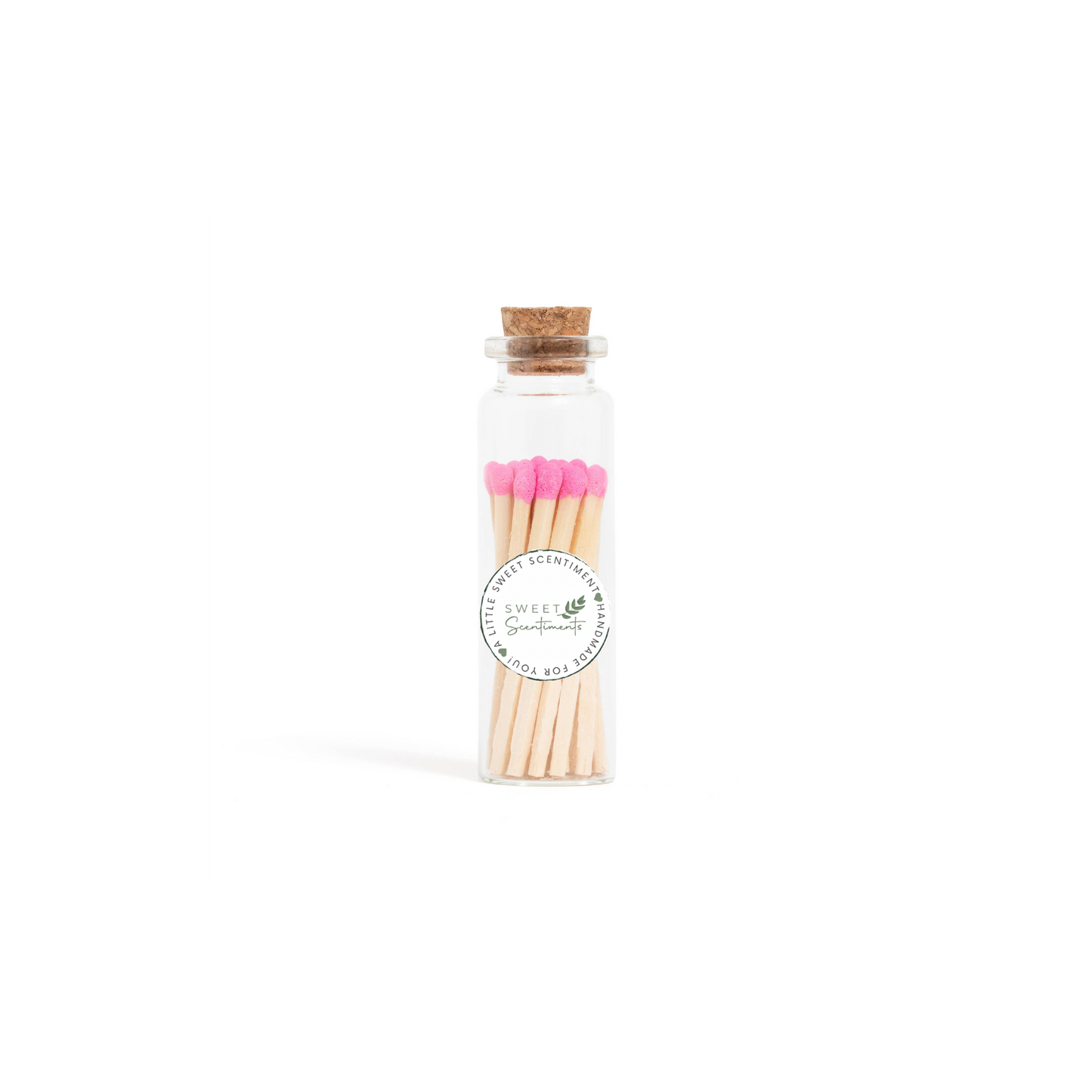 Scentimental Spark™ | Pink Pop – Bubblegum Pink Matches – Small Corked Vial