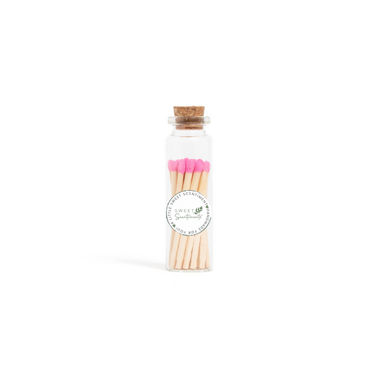 Scentimental Spark™ | Pink Pop – Bubblegum Pink Matches – Small Corked Vial