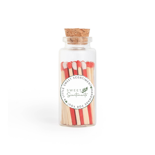 Scentimental Spark™ | Cherry Pop – Red + White Matches – Medium Corked Vial