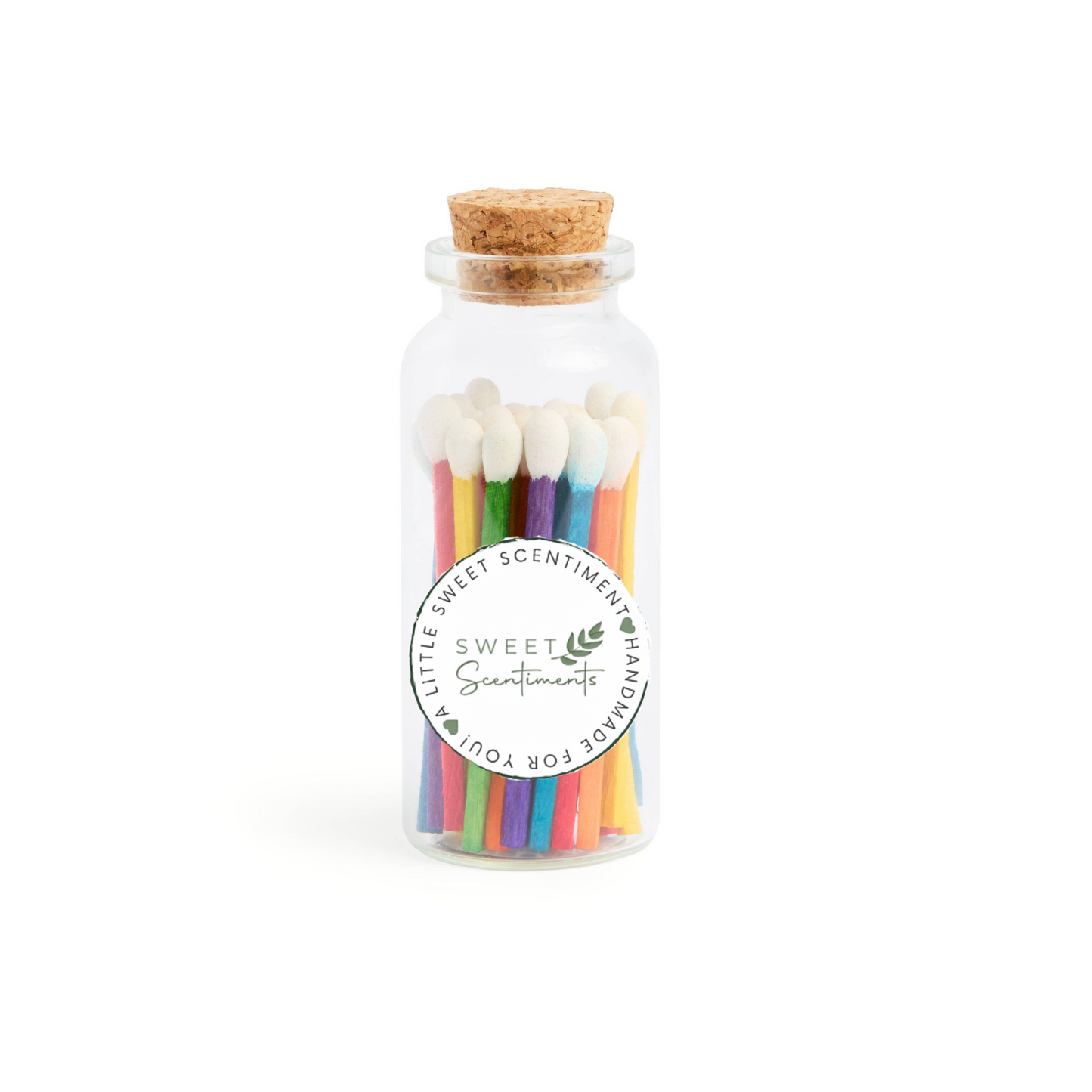 Scentimental Spark™ | Color Me Lit – Rainbow Glow Matches – Medium Corked Vial