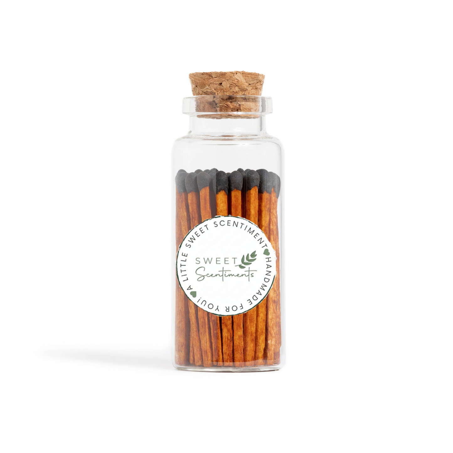 Scentimental Spark™ | Midnight Ember – Cinnamon Black Matches – Medium Glass Jar