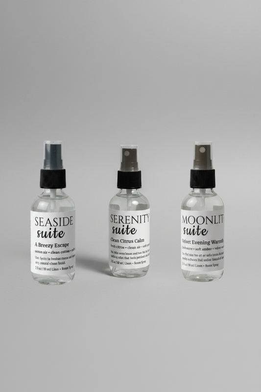 Welcome to the Suite Life Collection | Room + Linen Spray Trio