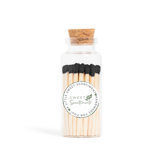 Scentimental Spark™ | Pure Ember – Black Tip Matches – Medium Corked Vial