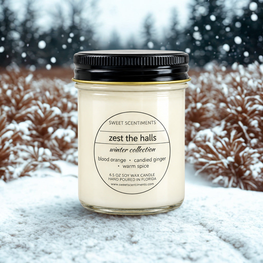 Zest the Halls | Blood Orange + Ginger Spice Holiday Soy Candle